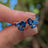 The Elia - Sapphire Small Cluster Studs Earrings Handmade Handcrafted