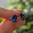 The Elia - Sapphire Small Cluster Studs Earrings Handmade Handcrafted