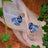 The Elia - Tanzanite Small Cluster Studs Earrings Handmade Handcrafted
