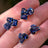 The Elia - Tanzanite Small Cluster Studs Earrings Handmade Handcrafted