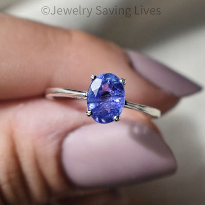 The Juliet- AAA Natural Tanzanite Rings Handmade JSL Made in USA