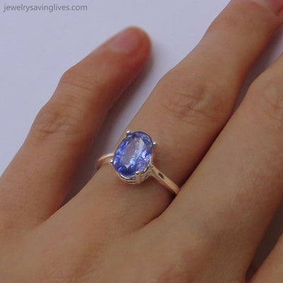 The Juliet- AAA Natural Tanzanite Rings Handmade JSL Made in USA