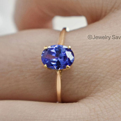 The Juliet - LS Tanzanite Rings Handmade JSL Made in USA