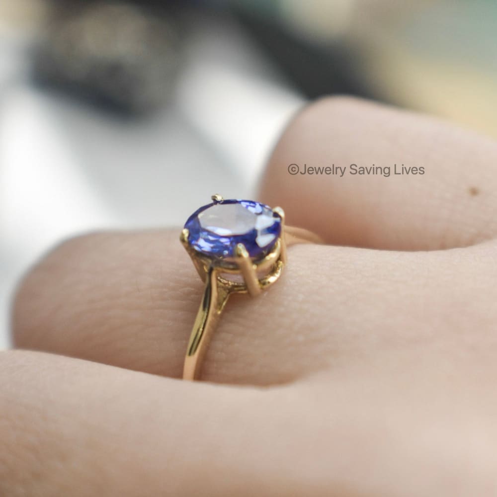 The Juliet - LS Tanzanite Rings Handmade JSL Made in USA