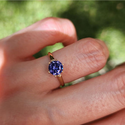 The Juliet- LS Tanzanite Rings Handmade Handcrafted