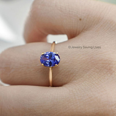 The Juliet - LS Tanzanite Rings Handmade JSL Made in USA