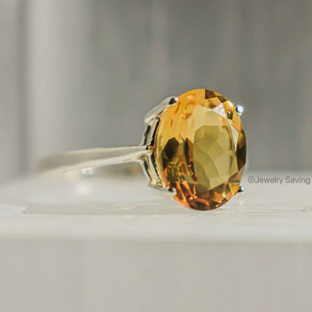 The Juliet- Natural Citrine Rings Handmade Handcrafted