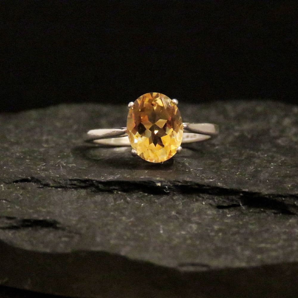 The Juliet- Natural Citrine Rings Handmade Handcrafted