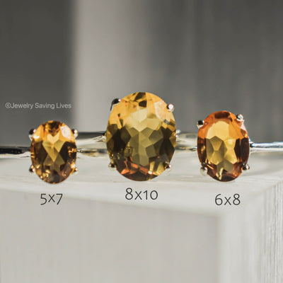 The Juliet- Natural Citrine Rings Handmade Handcrafted