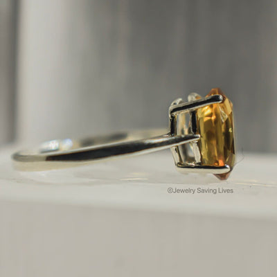 The Juliet- Natural Citrine Rings Handmade Handcrafted