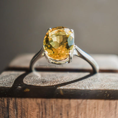 The Juliet- Natural Citrine Rings Handmade Handcrafted