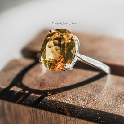 The Juliet- Natural Citrine Rings Handmade Handcrafted