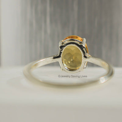 The Juliet- Natural Citrine Rings Handmade Handcrafted