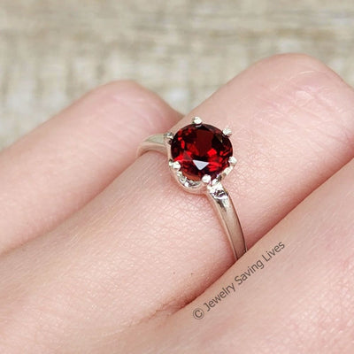 The Juliet- Natural Garnet Rings Handmade Handcrafted