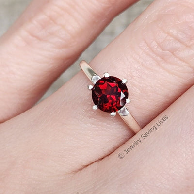 The Juliet- Natural Garnet Rings Handmade Handcrafted