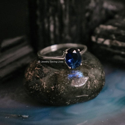 The Juliet - Natural Oval Sapphire Rings Handmade Handcrafted