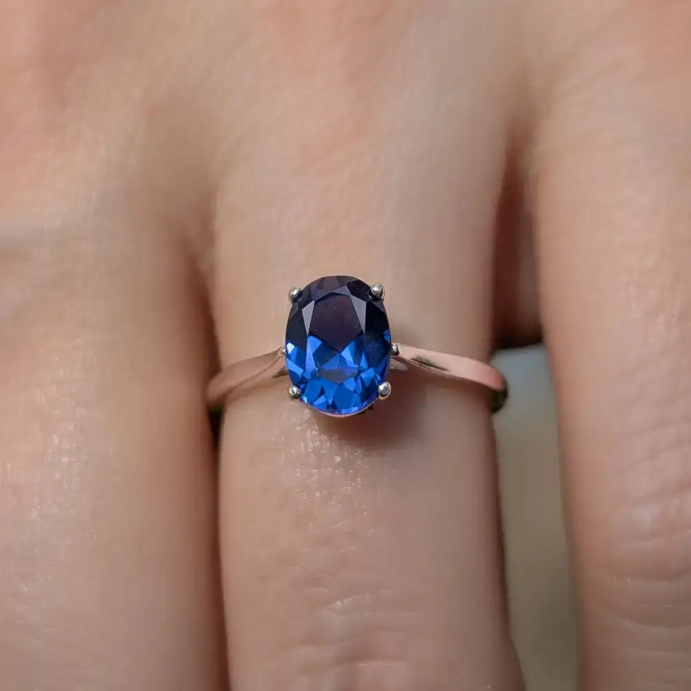 The Juliet - Natural Oval Sapphire Rings Handmade Handcrafted