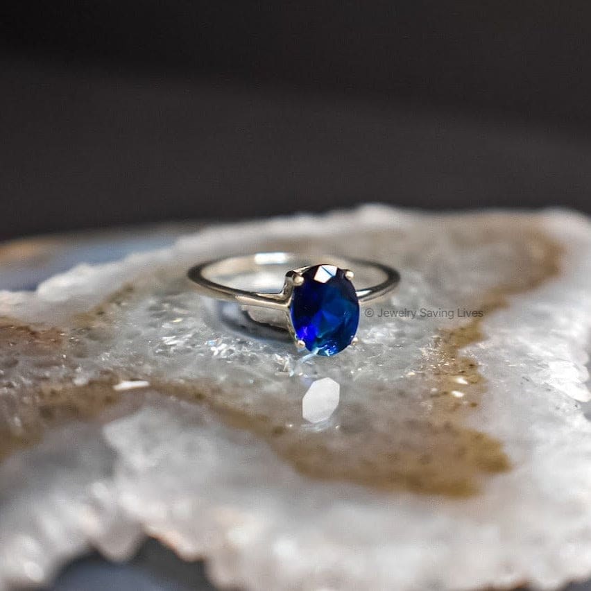 The Juliet - Natural Oval Sapphire Rings Handmade Handcrafted