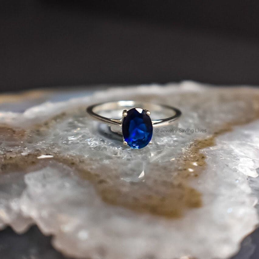 The Juliet - Natural Oval Sapphire Rings Handmade Handcrafted