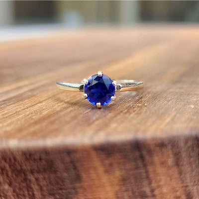 The Juliet- Natural Sapphire Rings Handmade Handcrafted