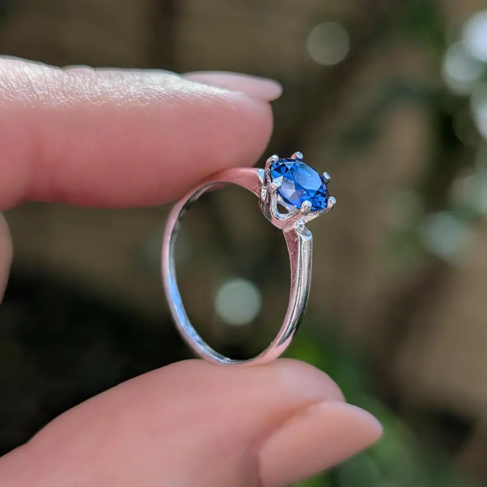 The Juliet- Natural Sapphire Rings Handmade Handcrafted