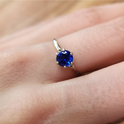 The Juliet- Natural Sapphire Rings Handmade Handcrafted