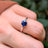 The Juliet- Natural Sapphire Rings Handmade Handcrafted