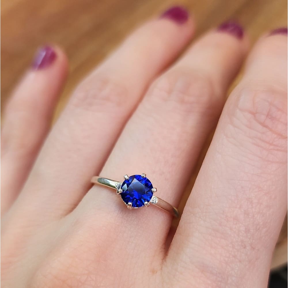 The Juliet- Natural Sapphire Rings Handmade Handcrafted