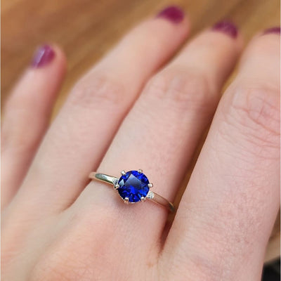 The Juliet- Natural Sapphire Rings Handmade Handcrafted