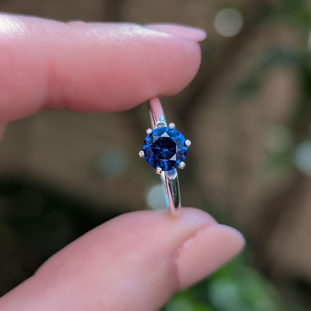 The Juliet- Natural Sapphire Rings Handmade Handcrafted