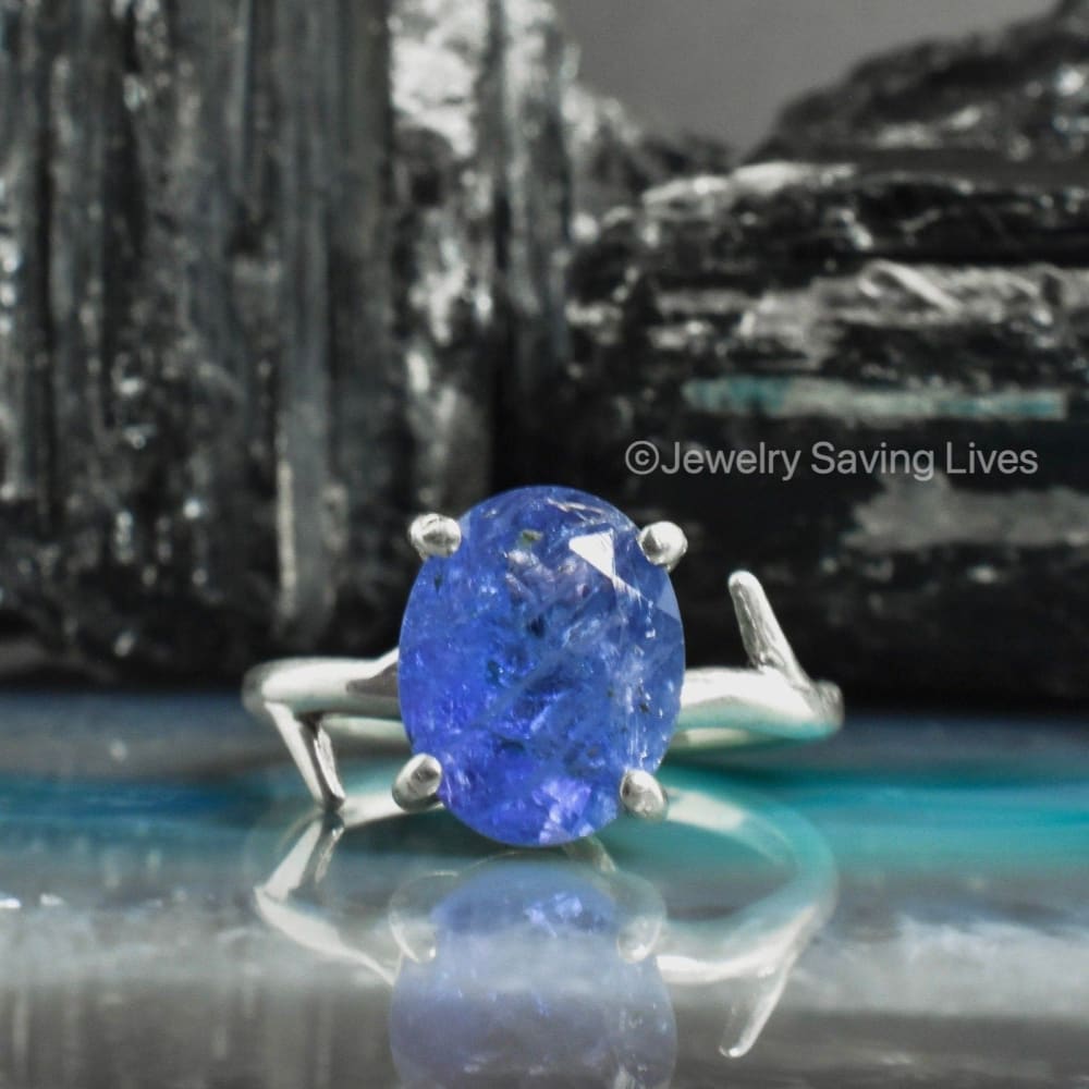 The Juliet - Natural Tanzanite Rings Handmade JSL Made in USA