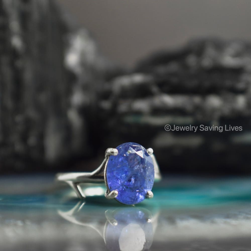 The Juliet - Natural Tanzanite Rings Handmade Handcrafted
