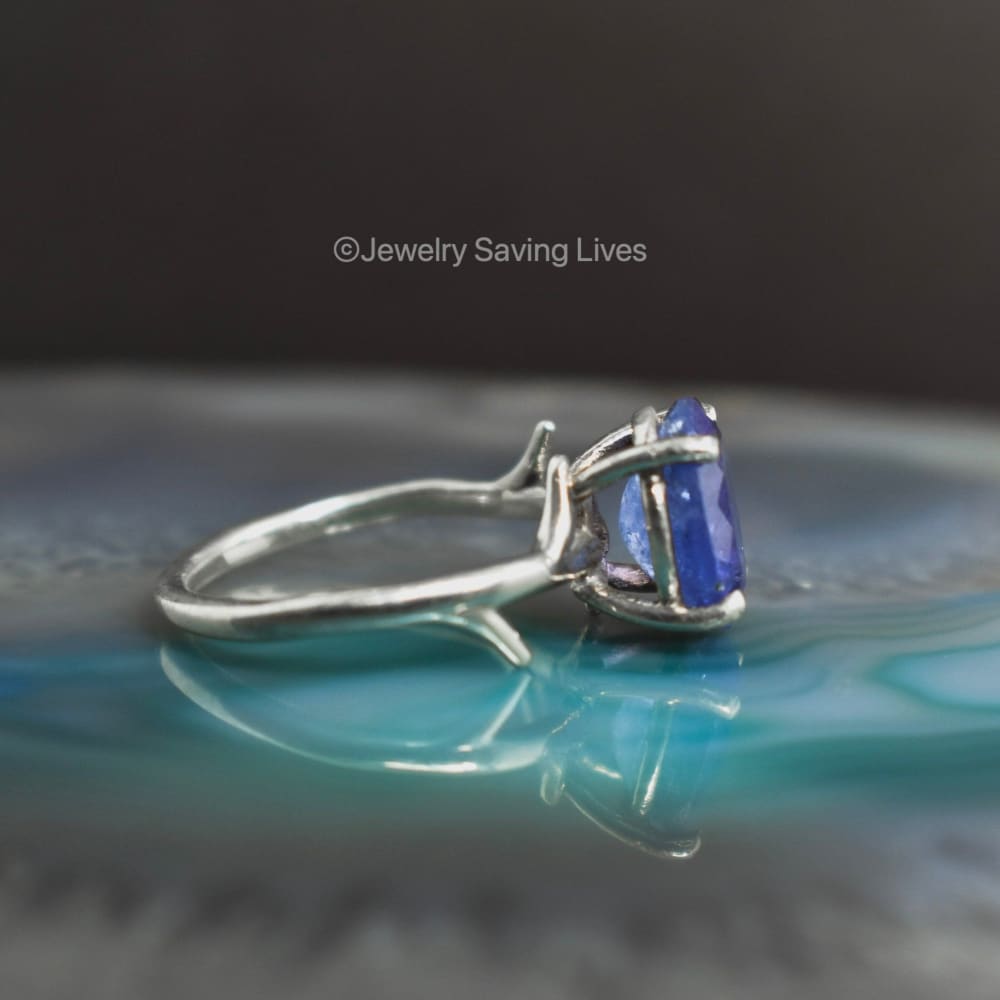 The Juliet - Natural Tanzanite Rings Handmade JSL Made in USA