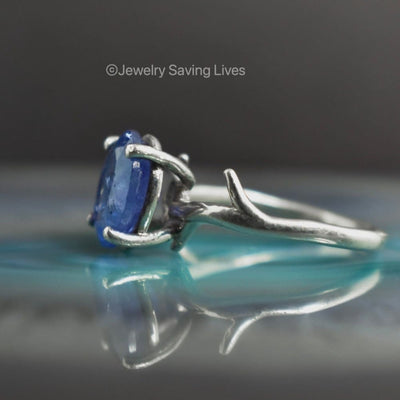 The Juliet - Natural Tanzanite Rings Handmade JSL Made in USA