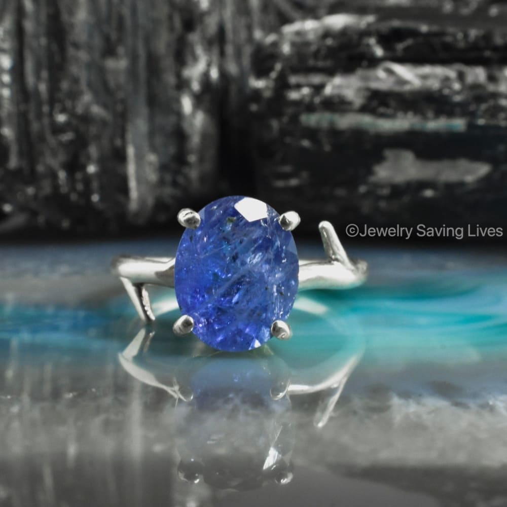 The Juliet - Natural Tanzanite Rings Handmade JSL Made in USA