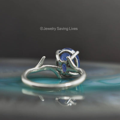 The Juliet - Natural Tanzanite Rings Handmade JSL Made in USA