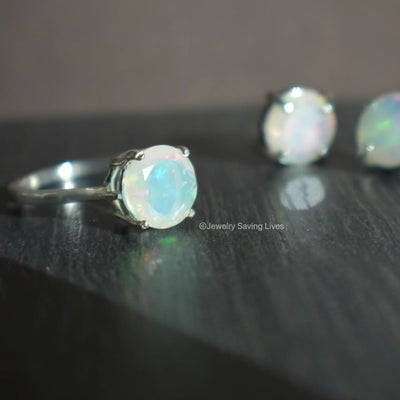 The Juliet - Natural Welo Opal Rings Handmade Handcrafted