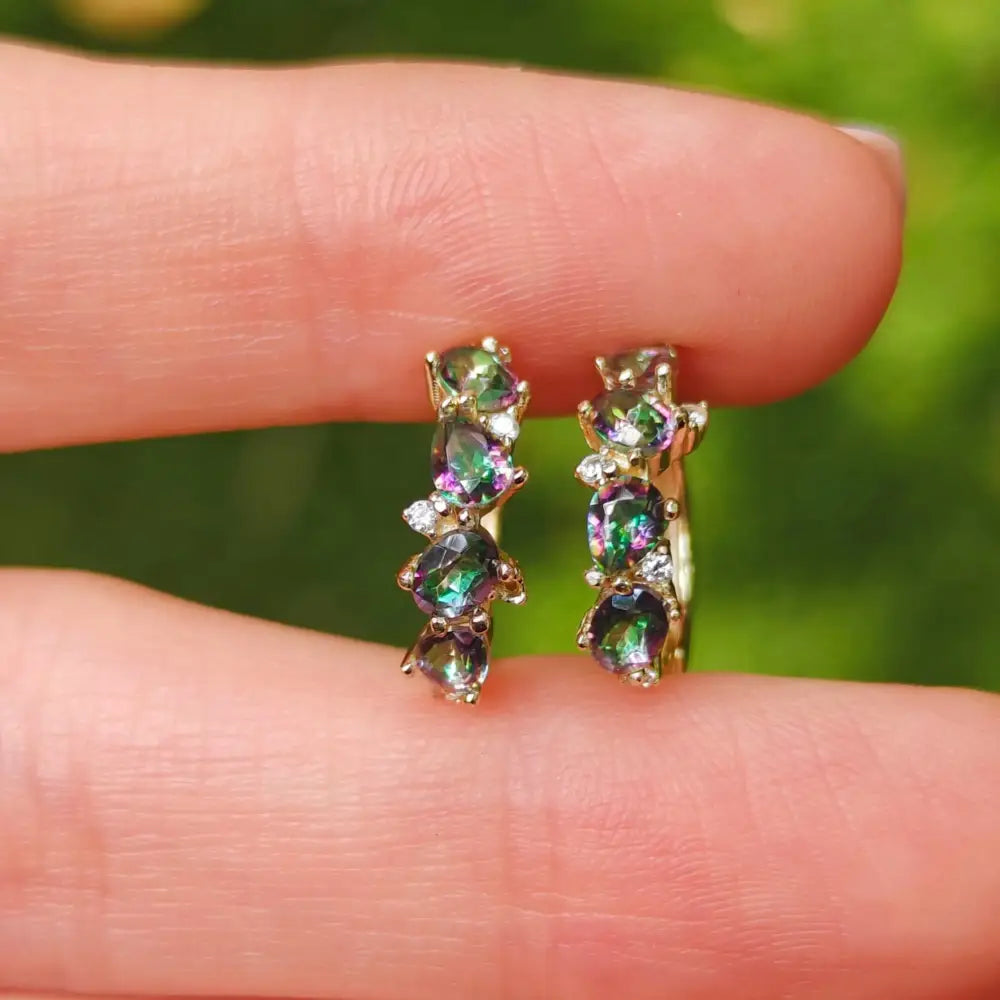 The Legacy Earrings - Alexandrite Hoops Earrings Handmade Handcrafted