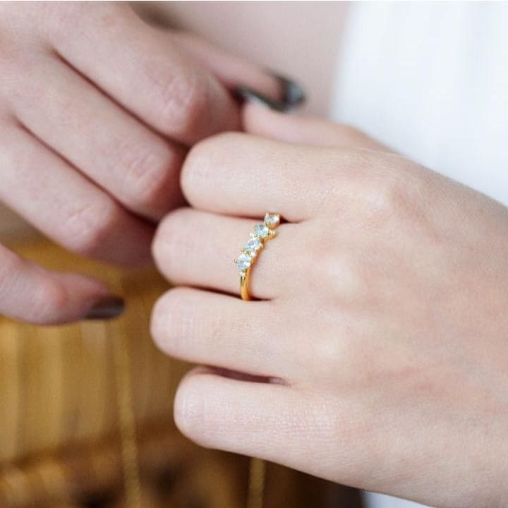 The Legacy Ring - Aquamarine Rings Handmade Handcrafted