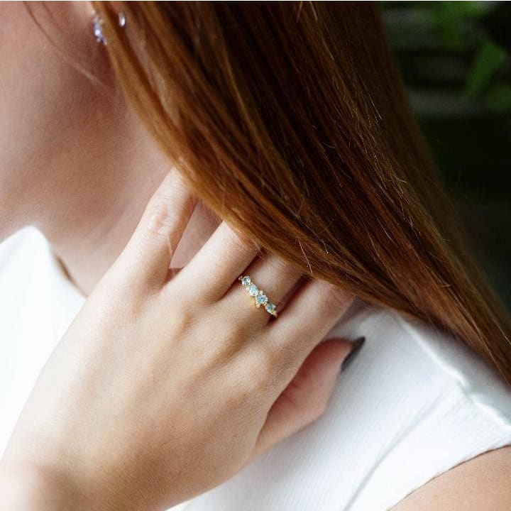 The Legacy Ring - Aquamarine Rings Handmade Handcrafted