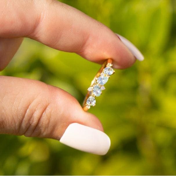 The Legacy Ring - Aquamarine Rings Handmade Handcrafted