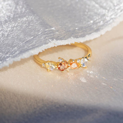 The Legacy - Citrine Cluster Band Rings Handmade Handcrafted