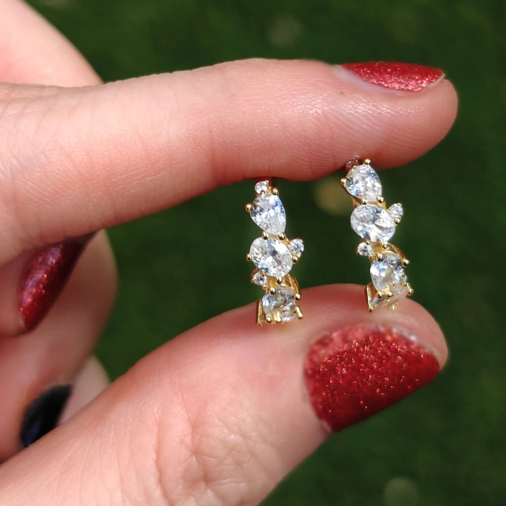 The Legacy Earrings - Moissanite Hoops Earrings Handmade Handcrafted
