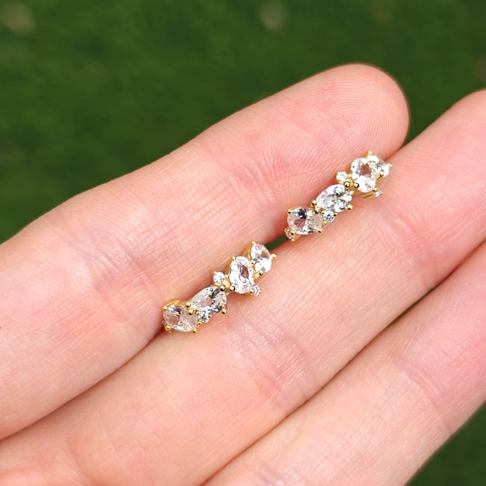 The Legacy Earrings - Moissanite Hoops Earrings Handmade Handcrafted