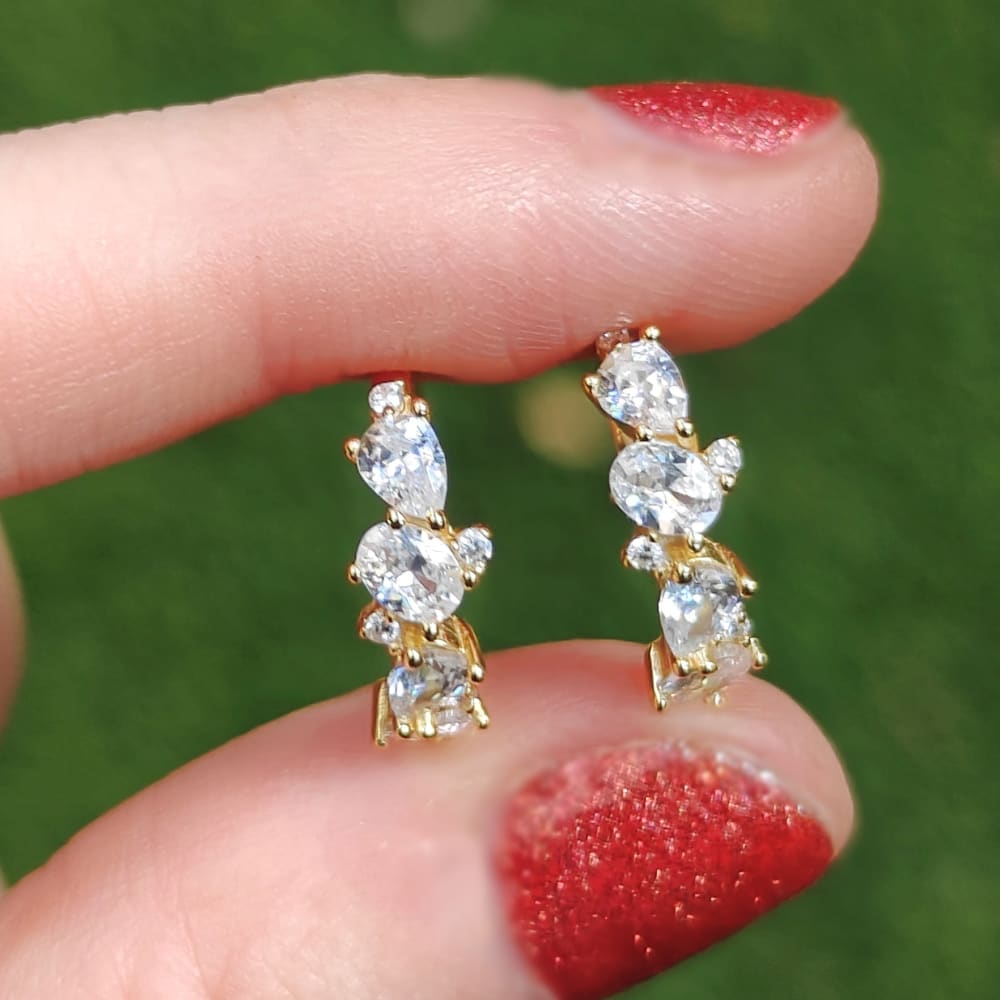 The Legacy Earrings - Moissanite Hoops Earrings Handmade Handcrafted