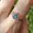 The Heirloom - Natural Aquamarine Cluster Ring Rings Handmade Handcrafted