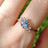The Heirloom - Natural Aquamarine Cluster Ring Rings Handmade Handcrafted