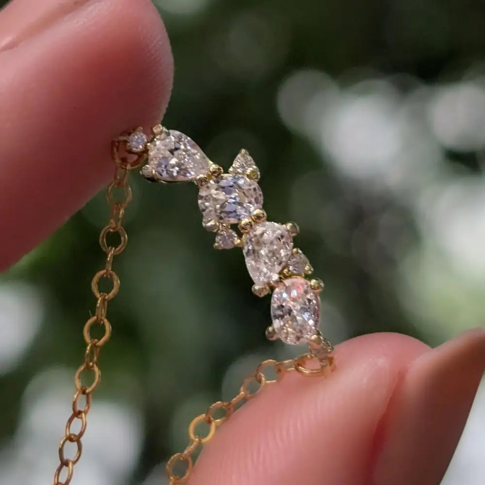 The Legacy Necklace - Moissanite Necklaces Handmade Handcrafted