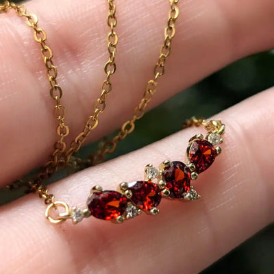 The Legacy Necklace - Garnet Necklaces Handmade Handcrafted