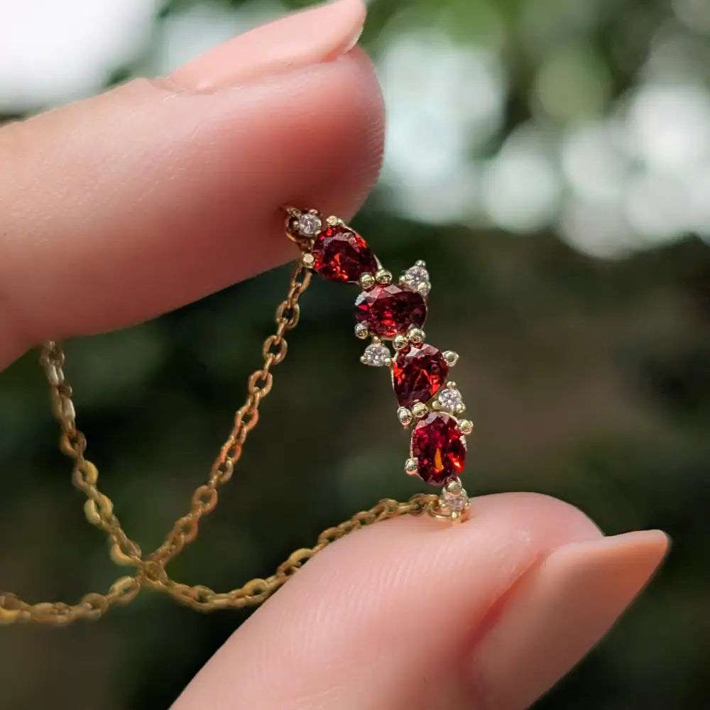 The Legacy Necklace - Garnet Necklaces Handmade Handcrafted